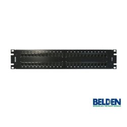 Panel de parcheo Belden ax103259 48 puertos 2u, categoría 5e, negro