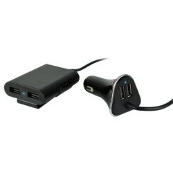Cargador USB Perfect Choice múltiple para auto 4 puertos compatible con teléfonos y tablets