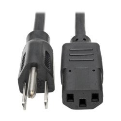 Cable de alimentación universal Tripp-Lite (P006-002-13A) para computadora, 13a, 16 AWG (nema 5-15P a IEC-320-C13), 61 cm (2 pie