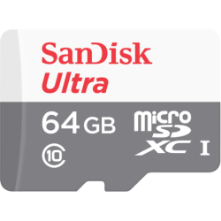 Memoria SanDisk 64GB micro SDXC ultra 80mb/s clase 10 con adaptador