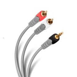 Cable reForzado plug 3.5 mm a 2 plug RCA de 3,6 m