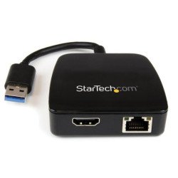 Replicador de Puertos StarTech.com USB31GEHD - USB 3.0, Negro