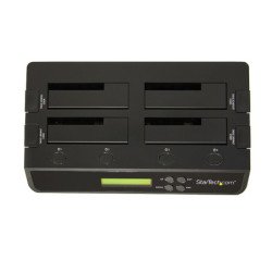 StarTech.com Clonador Borrador Autónomo USB 3.0 / eSATA a SATA de 4 Bahías para Discos Duros y SSDs 1:3 - Docking Station -