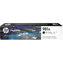 HP 981A, Original, negro, HP PageWide Enterprise 556, 586, Rendimiento estándar, 70 ml