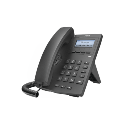 Teléfono IP empresarial para 2 líneas SIP con pantalla LCD 128 x 48 Px y conferencia de 3 vías, PoE