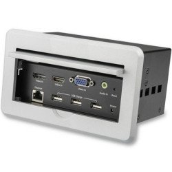 Gabinete de Conectividad de Audio y Video StarTech.com BOX4HDECP2 - 15.2 m, HDMI, DisplayPort, Plata