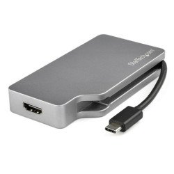 Adaptador de video USB-c multipuertos, gris espacial, USB c a VGA, DVI, HDMI, mdp. Adaptador 4 en 1 de aluminio, 4k60Hz