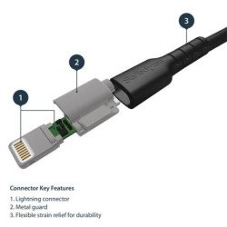 Cable de 2m USB a lightning - certificado mfi - negro - Startech.com mod. RUSBltmm2mb