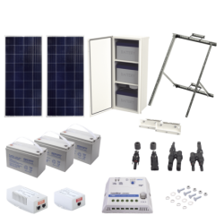 Kit Solar 24W para Camara IP PoE 802.3af y Radio Ubiquiti AirMax o Cambium ePMP con PoE 24V pasivo.