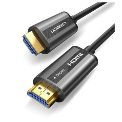 Cable HDMI de 30 Metros por Fibra Óptica 4K@60Hz, Fibra de 4 núcleos + Cobre estañado de 7 núcleos, Compatible con HDMI 2.0, Alt