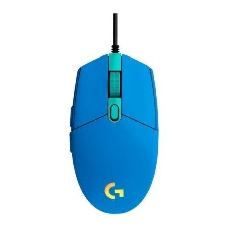 Mouse Logitech G203 Lightsync gaming blue óptico alámbrico USB iluminación RGB ajustable 6 botones