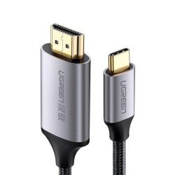 Cable USB-C 3.1 a HDMI 4K, 1.5m, Compatible con Thunderbolt 3 & 4, Adaptador Tipo-C a HDMI, 4k@60Hz, Soporta Modo Espejo y Modo