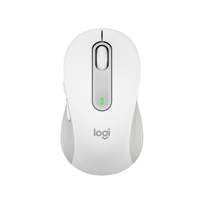 Mouse Logitech Signature M650, mano derecha, Óptico, RF inalámbrica + Bluetooth, 2000 DPI, Blanco
