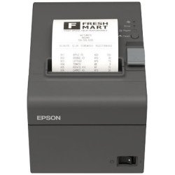 Miniprinter Epson TM-T20ii, térmica, 80 mm o 58 mm, ethernet, autocortador, negra