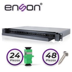 Distribuidor de fibra óptica Enson ens-odf8002 conectores tipo sc apc 1 unidad de rack uso interior