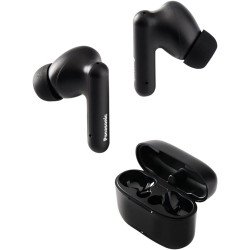 Audífonos bluetooth tipo true Wireless in-ear Panasonic, color negro, función manos libres, micrófono, resistencia ipx4, 6 horas