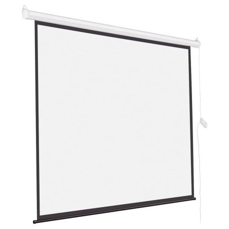 Pantalla multimedia screen MSC-305, 170" diagonal, formato 1:1, color blanco mate, para colgar, manual
