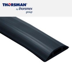 Flexiducto Thorsman 9300-01254 para piso negro con cinta autoadherible 2.5m