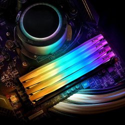 Memoria Adata UDIMM DDR4 16GB PC4-28800 3600MHz cl18 1.35v XPG Spectrix D60G RGB gris con disipador PC, gamer, alto rendimiento