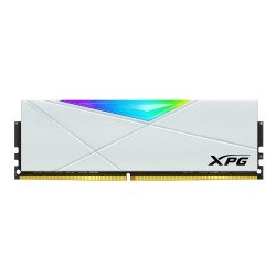 Memoria Adata UDIMM DDR4 8GB PC4-25600 3200MHz CL16 1.35v XPG Spectrix D50 RGB blanco con disipador PC, gamer, alto rendimiento