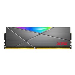 Memoria Adata UDIMM DDR4 16GB PC4-25600 3200MHz CL16 1.35v XPG Spectrix D50 RGB gris con disipador PC, gamer, alto rendimiento