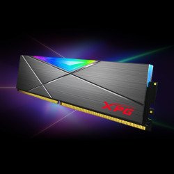 Memoria RAM Adata XPG Spectrix D50, 8 GB, DDR4, 3000 MHz, UDIMM, con iluminación RGB. Disipador tungsten grey