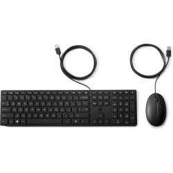 Kit de teclado y mouse 320MK 9SR36AA HP - alámbrico, QWERTY Ingles. Mouse óptico. Longitud cable  1.8m