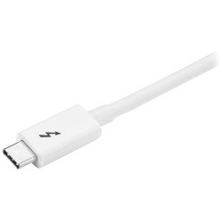 Cable de 2m Thunderbolt 3 StarTech.com TBLT3MM2MW - USB C, USB C, Macho Macho, 2 m, Color blanco