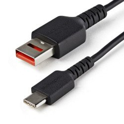 Cable de Carga de 1m con Seguridad, Cable Adaptador USB a USB-C de Carga Solamente con Bloqueo de Datos para Teléfono Tablet, Ex