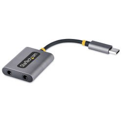 Divisor USB-C de Audífonos, Adaptador USB Tipo C a 2 Audífonos, DAC Externo Multiplicador de Audio de 3.5mm y Micrófono, Data_N_