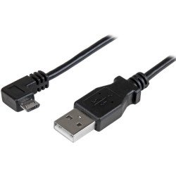 Cable de 0.5m Micro USB Acodado a la Derecha para Carga y Sincronización de Teléfonos Celulares o Tablets, Extremo Secundario  1