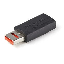 Adaptador de Carga USB con Bloqueo de Datos, Adaptador USB-A de Carga Solamente, Macho a Hembra, para Teléfono Tablet, 1 x Type
