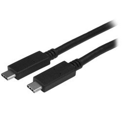 StarTech Cable de 1m USB-C con Entrega de Potencia hasta 5A, USB 3.1 de 10 Gbps USB Tipo C Certificado, Extremo Secundario  1 x