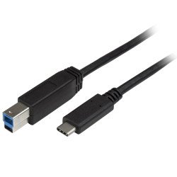 Cable Adaptador de 2m USB Tipo C a USB B USB 3.0 5Gbps, Cable de Impresora USB C a USB Tipo B, Extremo Secundario  1 x 9-pin USB
