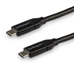 Cable de 3m USB-C a USB-C con capacidad para Entrega de Alimentación de 5A, USB TipoC, Cable de Carga USBC, USB 2.0, Extremo Sec