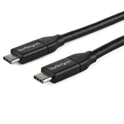 Cable de 1m USB-C a USB-C con capacidad para Entrega de Alimentación de 5A, USB TipoC, Cable de Carga USBC, USB 2.0, Extremo Sec