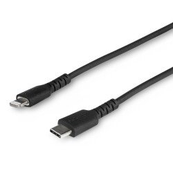 Cable Resistente USB-C a Lightning de 1 m Negro, Cable de Sincronización y Carga para iPhone iPad, Certificado MFi de Apple