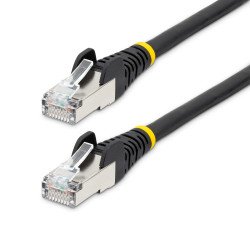 Cable de 4.5m de Red Ethernet CAT6a, Negro, LSZH, 10Gb, 500MHz, PoE++ de 100W, Snagless sin Pestillo, RJ-45, S FTP