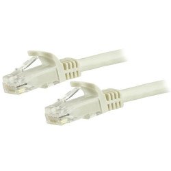 Cable de Red de 1.8m Blanco Cat6 UTP Ethernet Gigabit RJ45 sin Enganches, Extremo Secundario  1 x RJ-45 Network, Male, 10Gbit