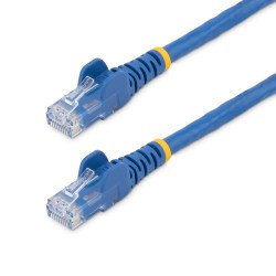 Cable de Red RJ45 Categoría 6 Azul de 4.5m, Paquete de 10 Unidades, con Conectores Sin Enganches, 24 AWG, Extremo Secundario