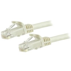 Cable de Red Ethernet Cat6 Sin Enganche de 5m Blanco, Cable Patch Snagless RJ45 UTP, Extremo Secundario  1 x RJ-45 Network
