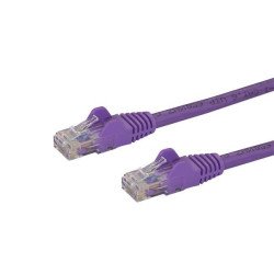 Cable de Red de 0.5m Púrpura Cat6 UTP Ethernet Gigabit RJ45 sin Enganches, Extremo Secundario  1 x RJ-45 Network, Male, 6Gbit