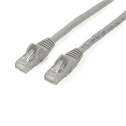 Cable de 2m Gris de Red Gigabit Cat6 Ethernet RJ45 sin Enganche, Snagless, Extremo Secundario  1 x RJ-45 Network, Male, 6Gbi