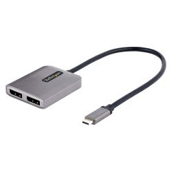 Adaptador USB-C a DisplayPort 1.4 Doble, Hub MST USB C, Divisor Splitter DP Doble 5K 60Hz DP, HDR, Solo Windows, 2 x Displa