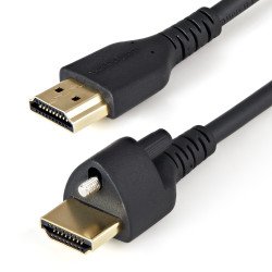 Cable HDMI de 2m con Tornillo de Seguridad, HDMI 2.0 4K 60Hz HDR de Alta Velocidad con Ethernet, Conector de Bloqueo, M M, Ext