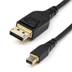 Cable Mini DisplayPort a DisplayPort 1.4 de 1m Certificado VESA, 8K 60Hz HBR3 HDR, Cable Delgado mDP a DP Super UHD 4K 120Hz