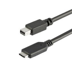 Cable de 1m USB-C a Mini DisplayPort, 4K 60Hz, Negro, Adaptador USB 3.1 Tipo C a mDP, Extremo Secundario  1 x 20-pin Mini DP