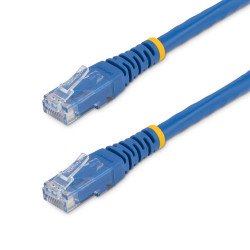 Cable de Red 60cm Cat6 UTP RJ45 Gigabit Ethernet ETL, Moldeado, Azul, Extremo Secundario  1 x RJ-45 Network, Male, 10Gbit s