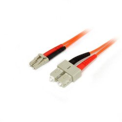 Cable Adaptador de Red de 3m Multimodo Dúplex Fibra Óptica LC-SC 50 125, Patch Duplex, Extremo Secundario  2 x SC Network