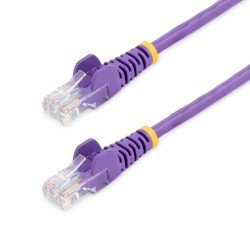 Cable de Red de 7m Púrpura Cat5e Ethernet RJ45 sin Enganches, Extremo Secundario  1 x RJ-45 Network, Male, Cable de conexión